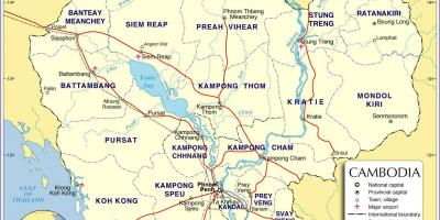 Žemėlapis Kambodža kelių