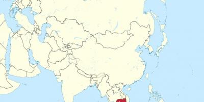 Žemėlapis Kambodža azijoje