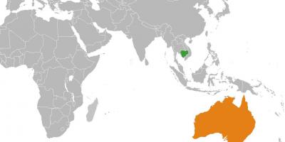Kambodža žemėlapį pasaulio žemėlapis
